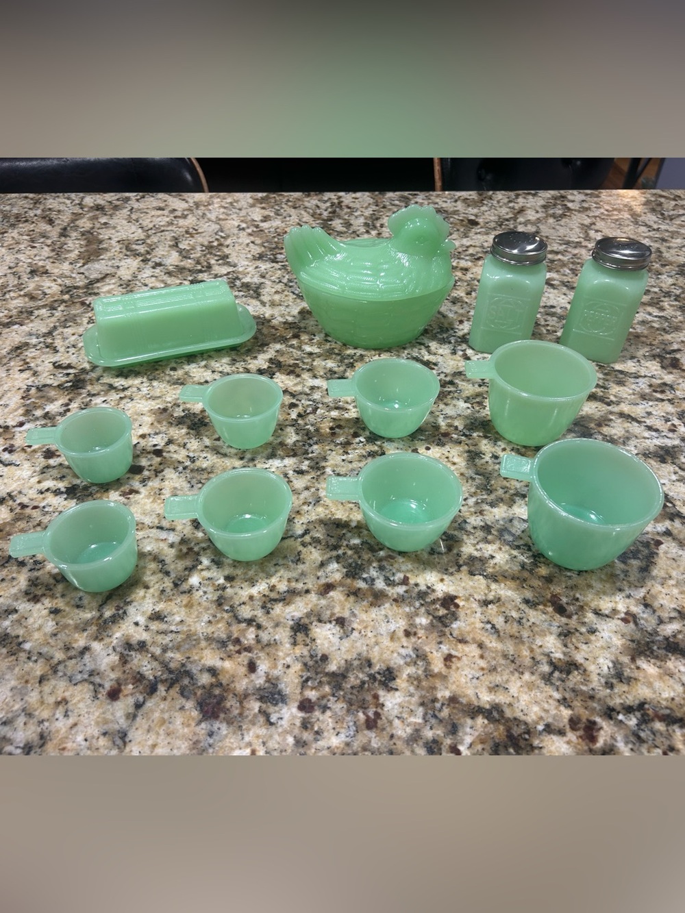 Vintage TPC Tablecraft Farmhouse Jadite Set.
